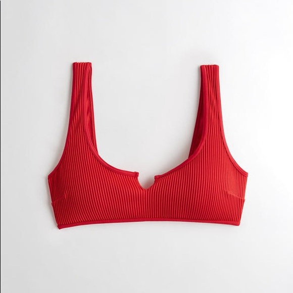 Hollister Red Ribbed Bikini Top - Picture 3 of 3